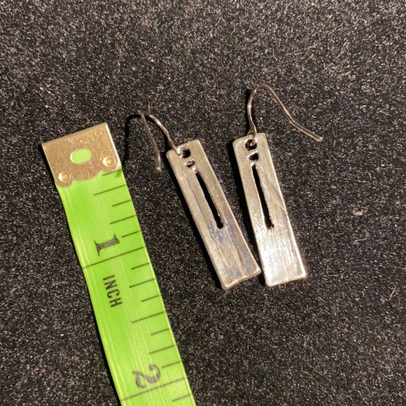 Abstract Silver Multicolor Earrings - Picture 4 of 4